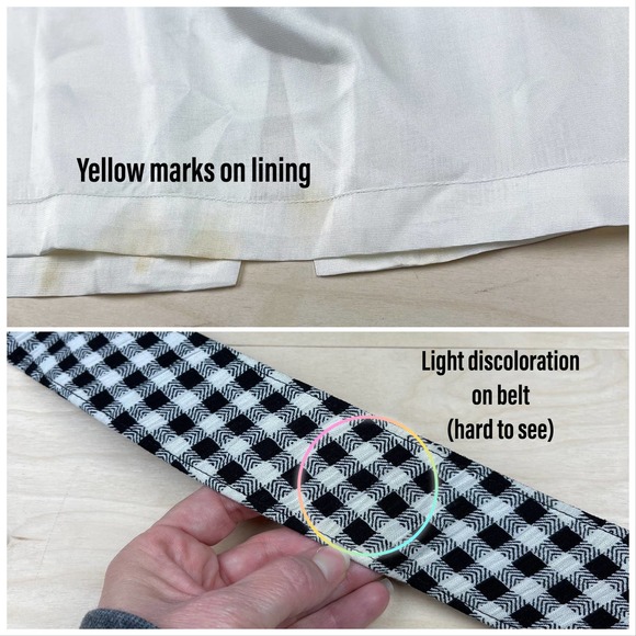 Vintage 1980s Gingham Pleated Fit and Flare Skater Dress - Picture 7 of 8